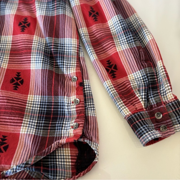 Ariat Shirt Womens XXL Button Up Plaid Southwestern Aztec 100% Cotton Woven - Picture 7 of 7